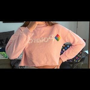 polaroid cropped sweatshirt
